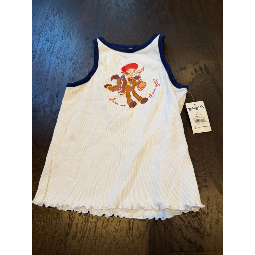 Disney Pixar Toy Story Girls Jesse Bullseye Tank Top Ruffle NWT L 10-12